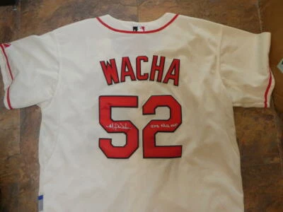 Camiseta deportiva Michael Wacha Cardenales de San Luis firmada réplica inscripción certificado de autenticidad XL Foto 1 de 2