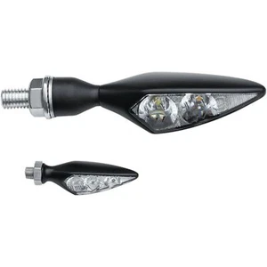 Kuryakyn Rhombus S Front Left LED Turn Signal Clear Lens Satin Black 2850 - Picture 1 of 1
