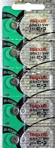 364 BATTERIE OROLOGIO MAXELL SR621SW (5 pezzi) SR621 SW364 Nuove Venditore Autorizzato - Foto 1 di 4