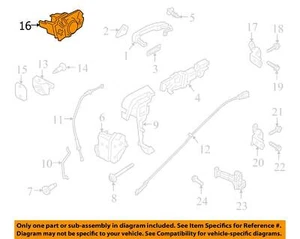 Cerradura de puerta delantera Ford OEM 19-23 Ranger herrajes-bloqueo cilindro 3M5Z18168A - Imagen 1 de 2