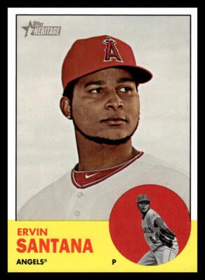 2012 Topps Heritage Ervin Santana  Set Break 322 Los Angeles Angels - Image 1 of 2