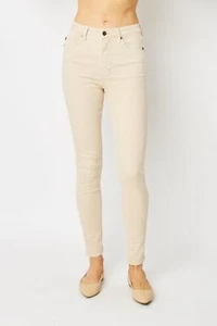 Judy Blue Full Size Garment Dyed Tummy Control Skinny Jeans - Picture 1 of 8