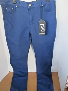 7 SEVEN SOULS SELECT~ Pantalones de mezclilla flexibles de ajuste ajustados~Para hombre 36 x 32~Nuevos con etiquetas - Imagen 1 de 5