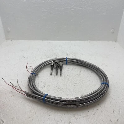 (Qty. 4) 90 Degree Bent Thermocouple Spring Loaded and RTD Sensor w/4' Cable - Image 1 of 3