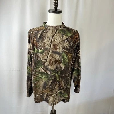 Ol Tom Technical Turkey Gear XL Shirt Realtree Hardwoods Men Mock Long Sleeve - Image 1 of 4