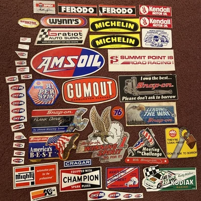 Vintage Snap On MAC AMSOIL FERODO CRAGAR Summit Point Racing Decal Sticker Lot - Image 1 of 4