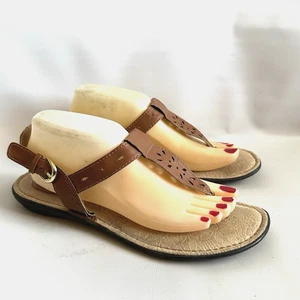 Sandalias planas de cuero marrón BOC Born Concept para mujer talla 9 M J08941 - Imagen 1 de 15