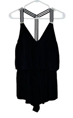 Traje de baño Magicsuit EE. UU. talla 8 negro estilo mameluco de una pieza correa trasera a rayas Foto 1 de 4