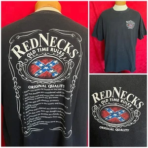 Red Necks Old Time Rules Shirt Size XL Top 10 List Funny Southern Man Foxworthy - Picture 1 of 10