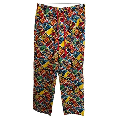 Pantalones de pijama Disney Marvel Comics estampado de superhéroes niños talla S algodón cintura 30" Foto 1 de 4