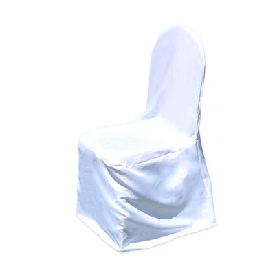 200 pc White Polyester Banquet Chair Covers Wedding Reception kn - Image 1 of 4