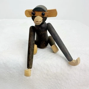 Vintage Kay Bojesen Style Wooden Monkey MCM 1960’s Articulated Hangs - Picture 1 of 10