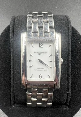 Reloj de cuarzo Charles Hubert Paris 25MM acero inoxidable 3666W/M 30M (no funciona) Foto 1 de 4