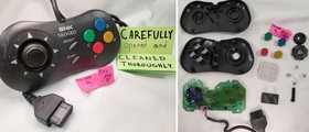 Official SNK NEO GEO CD AES Controller Game Pad NEOGEO wired gamepad original