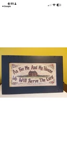 WIE FÜR MICH UND MEIN HAUS WOLLEN WIR DEM HERRN dienen Josua 24:15 Gerahmter Druck 22x13,5" - Bild 1 von 8