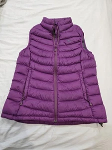 Macpac Uber Light Down Vest W Size 10 Purple Sleeveless Zipper Pockets - Picture 1 of 7