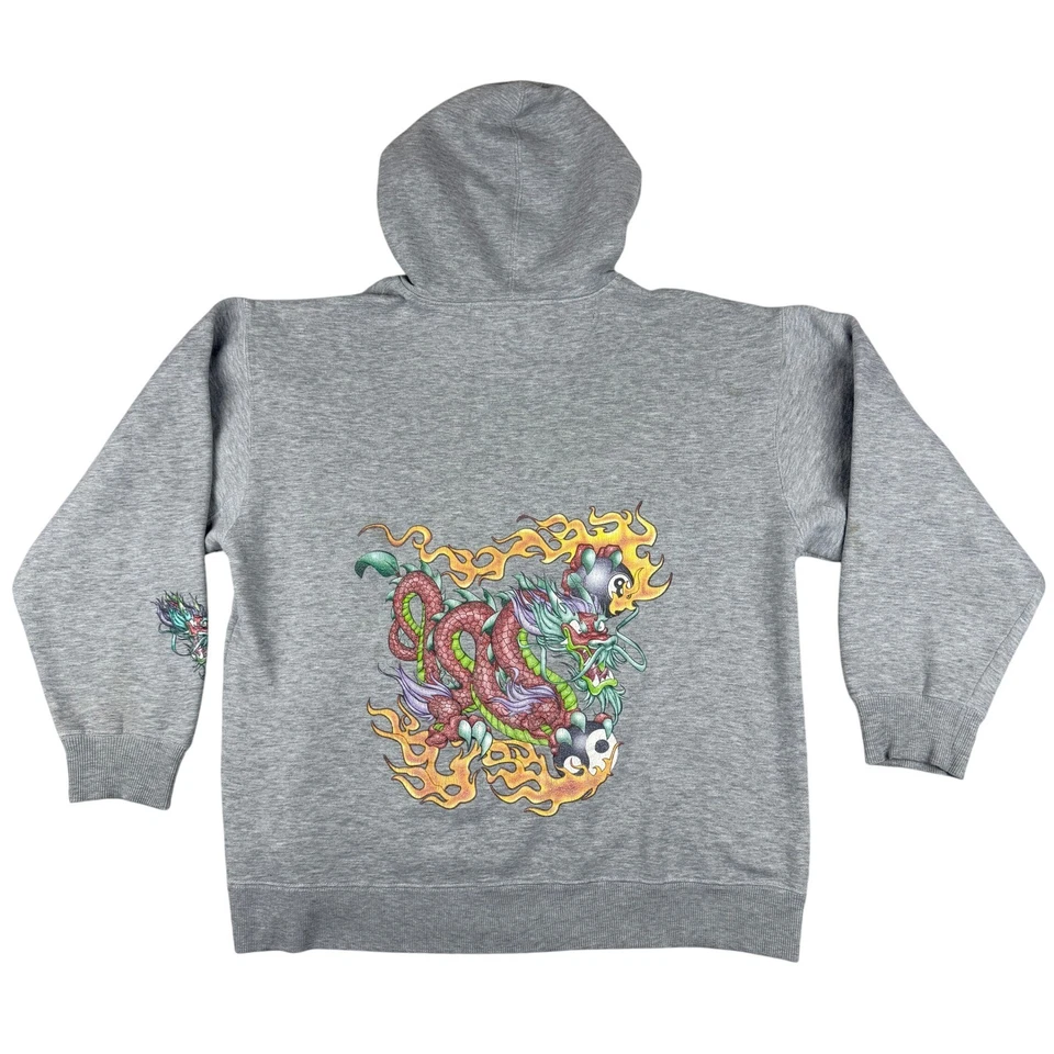 DE COLECCIÓN JNCO JEANS Sudadera con Capucha Para Hombres L Gris Dragón Gráfico Pullover Skate Grunge Y2K Años 90 Foto 1 de 4