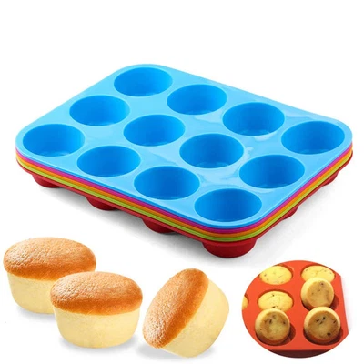 Silikon Mini-Muffin Backform 12 Mulden Antihaft DIY Cupcake Form - Bild 1 von 4