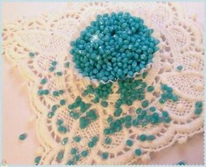 50 pz  strass in resina colore turchese forma diamante 3mm - Picture 1 of 1