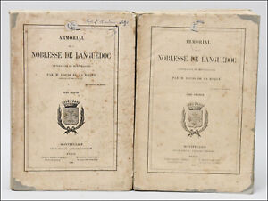 ARMORIAL de la NOBLESSE du LANGUEDOC - De LA ROQUE 1860 (2 vol.)