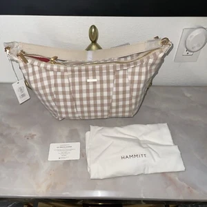 Hammitt Morgan Gingham  Dandelion Shoulder Crossbody Bag Ivory & Beige NWT $395 - Picture 1 of 6