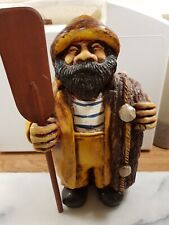 Resin Fisherman/sailor With Oar H10" X W5: Vgc
