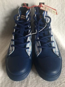NWT Hunter for Target Kids' SZ 5 Striped Dipped Canvas High Top Sneakers - Blue - Picture 1 of 7