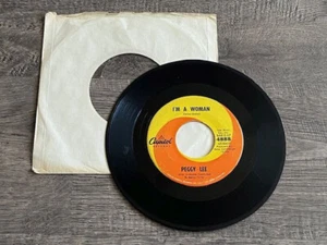 I'm a Woman - Peggy Lee; 45rpm; Click on the Pic to Listen! - Picture 1 of 3