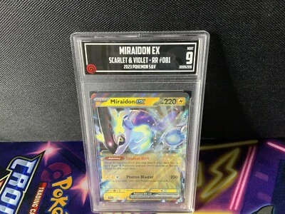 TCCG 9 NOT PSA Pokemon Scarlet & Violet Miraidon ex 037/078 RR Card SV1V - Image 1 of 2