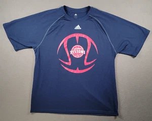 Camiseta Adidas Detroit Pistions Para Hombre L Azul Estampado Gráfico Baloncesto NBA Climalite - Imagen 1 de 8