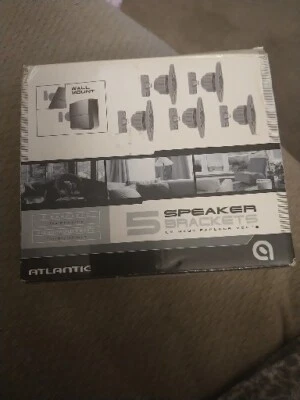 Speaker Brackets  Atlantic 5 Wall Brackets  With Instruction Manual - Image 1 of 4