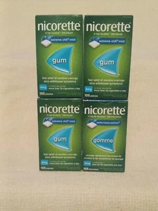 4 x Nicorette Extreme Chill 4mg Mint Gum, 105 pieces (No tarrifs) - Picture 1 of 1