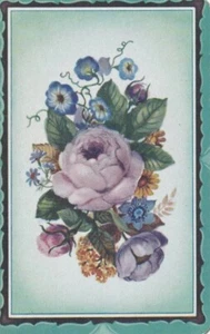 Floral Bouquet,  Blank Back, Single Swap Card - Picture 1 of 2
