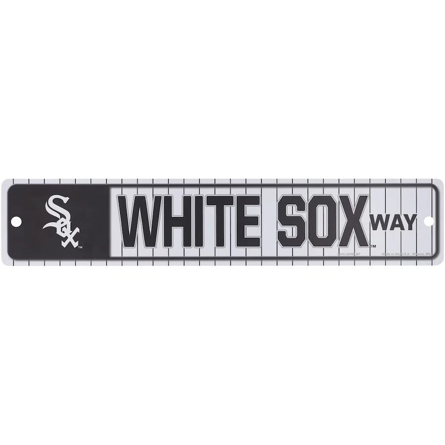 CHICAGO WHITE SOX WAY MLB Team Logo 3.75x19 Wall Display Street Sign Decoration - Image 1 of 1