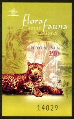 Indonesia Bloque 2002 Flora Fauna Panthera Pardus Imperforate MNH aVF/XF A361 Foto 1 de 4