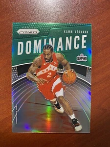 Kawhi Leonard Spurs Clippers 2018-19 Panini Prizm Green Dominance Prizm - Picture 1 of 2
