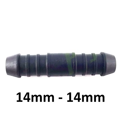 EASYPARTS4U Schlauchverbinder Gerade 14 mm Kunststoff Verbindungsstück Schlauch