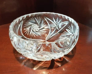ECHT BLEIKRISTAL CRYSTAL 6" DECORATIVE BOWL WITH HEAVY CUTS - Picture 1 of 8