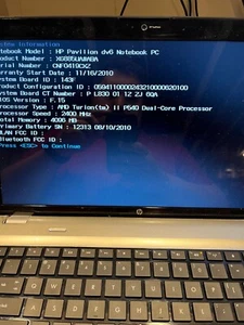 hp pavilion dv6 xg885ua - Picture 1 of 3