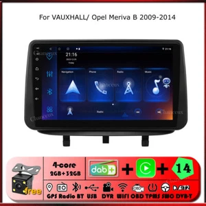 9"Android 14 Autoradio Carplay GPS Navigation DAB Stereo For Opel Meriva B 09-14 - Picture 1 of 13