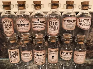 HARRY POTTER  POTION BOTTLES  x 12 - Picture 1 of 2