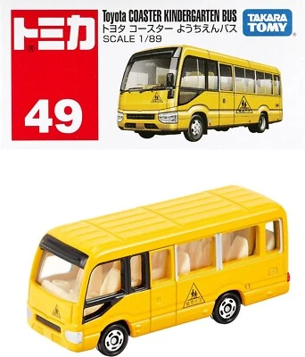 Takara Tomy Tomica #49 Toyota COASTER KINDERGARTEN BUS 1/89 Diecast From Japan - Image 1 of 2