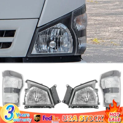 Faros + luces de esquina para Isuzu NPR NQR/2005-2007 GMC W-4500 2004-2007 4 piezas Foto 1 de 4
