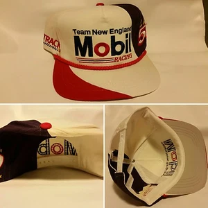 NASCAR Team New England MOBIL Racing Fast Track 3 Snapback Hat Lou Rettenmeier - Picture 1 of 2