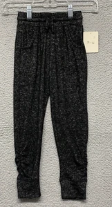 R&R Girl’s Sweat Pants XS Pockets Stretch Gathered Ankle Heather Black NEW NWT - Picture 1 of 10
