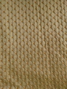#3 Gold Diamond Pattern Fully Lined Thick Heavy Single Curtain - 590cm x 230cm - Picture 1 of 11