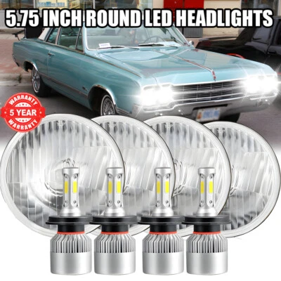 Faróis de LED HI/LO AA para Oldsmobile 442 98 F85 Cutlass 5 3/4" 5,75 polegadas - Imagem 1 de 4