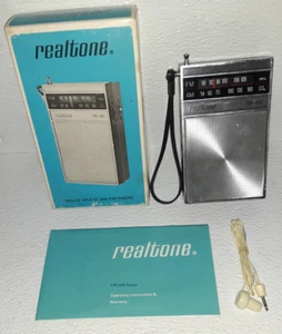 Realtone Solid State AM FM 2207 Radio Kopfhörer enthalten Vintage aber neu im Karton - Bild 1 von 3