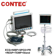 Portable Vital Signs Patient Monitor CMS8000 ICU Machine + Rolling Monitor Stand