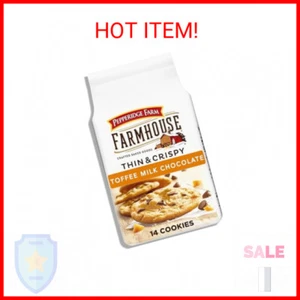 Pepperidge Farm Farmhouse Thin & Crispy Toffee Milk Chocolate Cookies, 6.9 Ounce - Picture 1 of 2